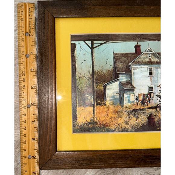 Frank M Hamilton Vintage Farmhouse Print Framed Wall Art 9x11” Transart - Picture 6 of 6